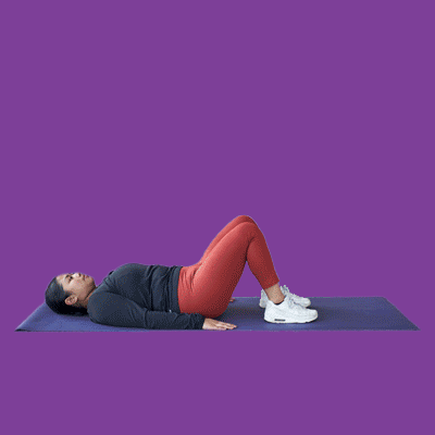 Back-lying hip flexor stretch